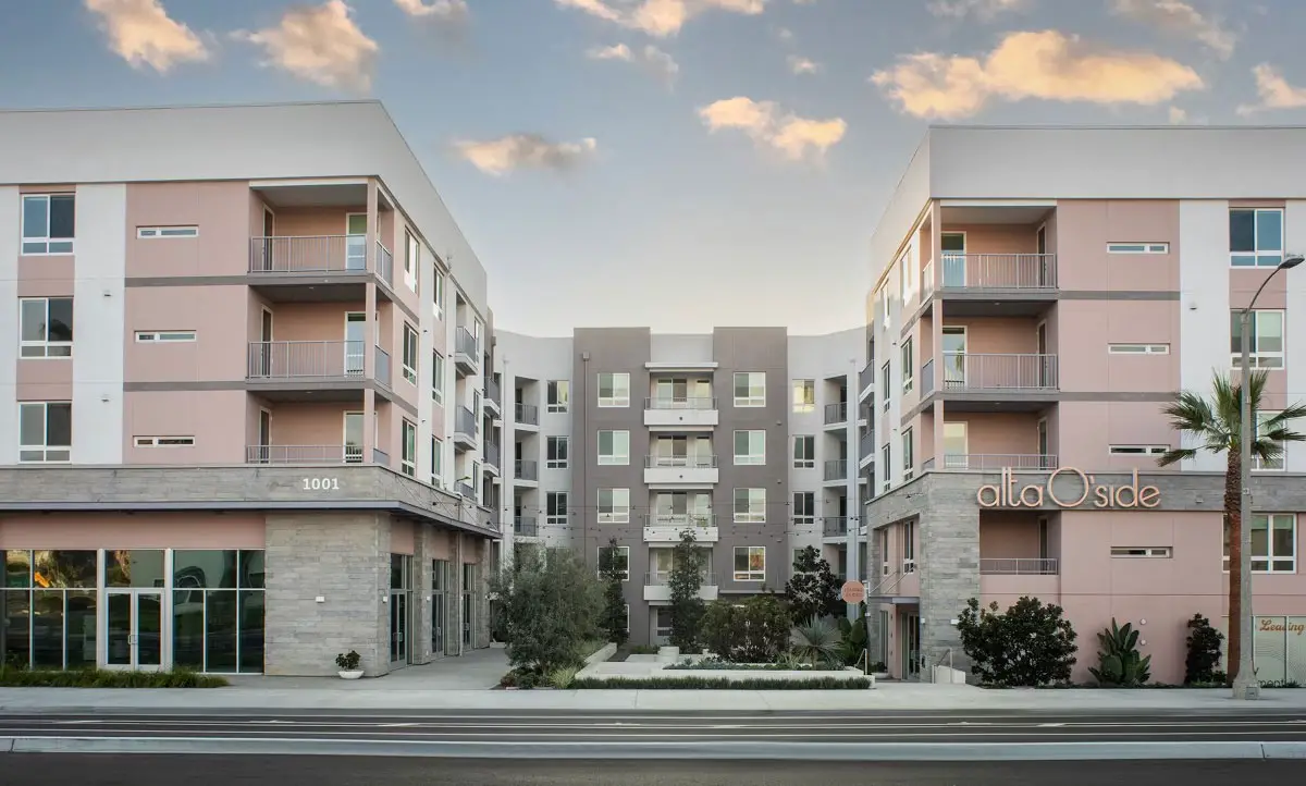 Alta O'side, a Greystar-managed apartment community at 1001 N. Coast Highway in Oceanside, is among the properties named in housing discrimination complaints filed by the Housing Rights Initiative Courtesy photo/Greystar