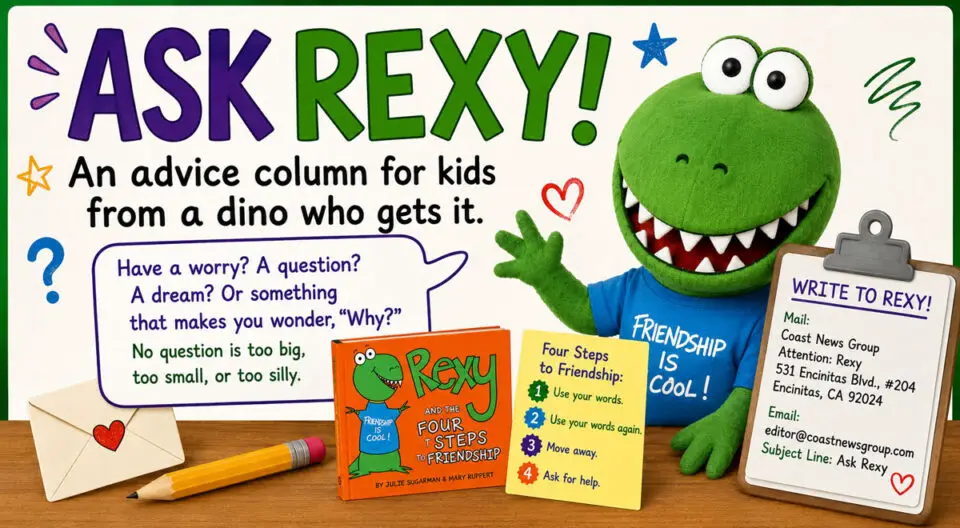 The Coast News has launched a new advice column for kids. The Coast News graphic/AI
