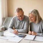 Older couple managing their finances at home as they transition to digital banking in San Diego.