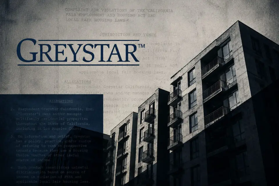 Greystar, the nation's largest apartment manager, faces housing discrimination complaints at properties in California and other states. The Coast News graphic