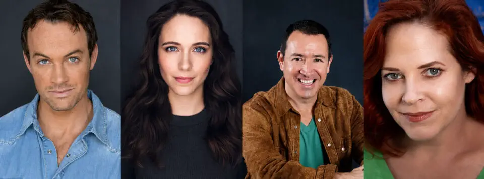 The lead cast of "Guys and Dolls," from left, are Patrick Cummings as Sky Masterson, Alessa Neeck as Sarah Brown, Steven Glaudini as Nathan Detroit and Bets Malone as Miss Adelaide. Cummings and Neeck are married in real life, as are Glaudini and Malone. Courtesy photo