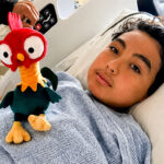 Jorge Sandoval, 12, remains hospitalized at Rady Children's Hospital after suffering severe leg injuries in a May e-bike collision in Rainbow. Courtesy photo
