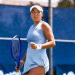 Katherine Hui, a San Diego native and Santa Fe Christian School graduate, continues her comeback after wrist surgery. Photo by Jon Mulvey/USTA SoCal
