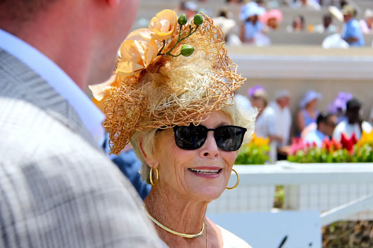 Winner’s Circle coordinator Connie Broge is pictured trackside ahead of the first post on Opening Day of Del Mar’s 2026 summer racing season. Photo by Leo Place