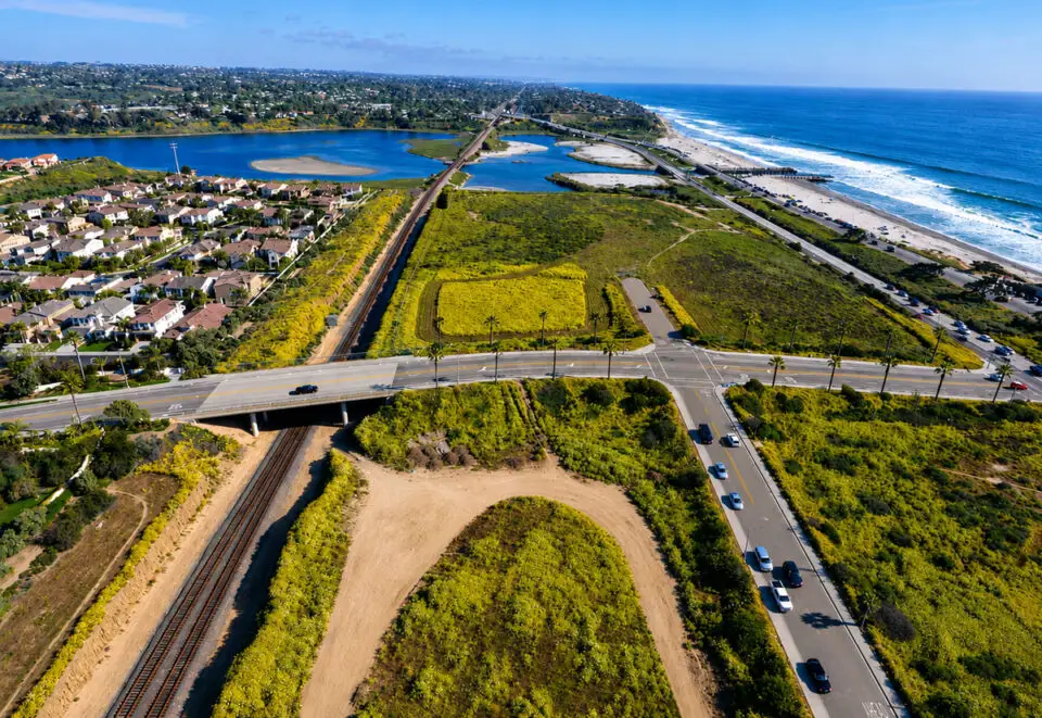 An aerial view of Planning Area F in Carlsbad's Ponto neighborhood in 2018. Courtesy photo/Lance Schulte