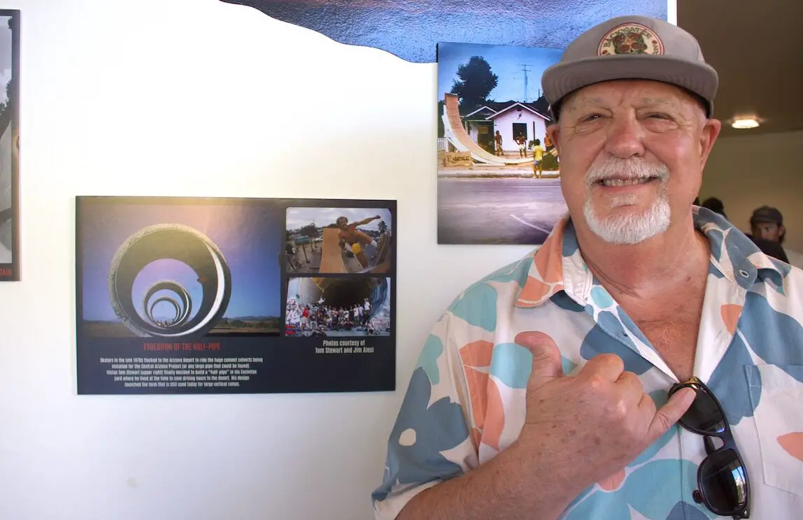 Tom Stewart at the Skate Vista exhibit
