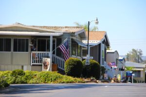 Homes in a mobile home park
