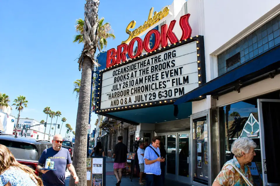 The historic Sunshine Brooks Theater in downtown Oceanside recently completed the first phase of a $2.2 million revitalization project, which included renovations to the lobby, restrooms and Studio 219. Photo by Samantha Nelson