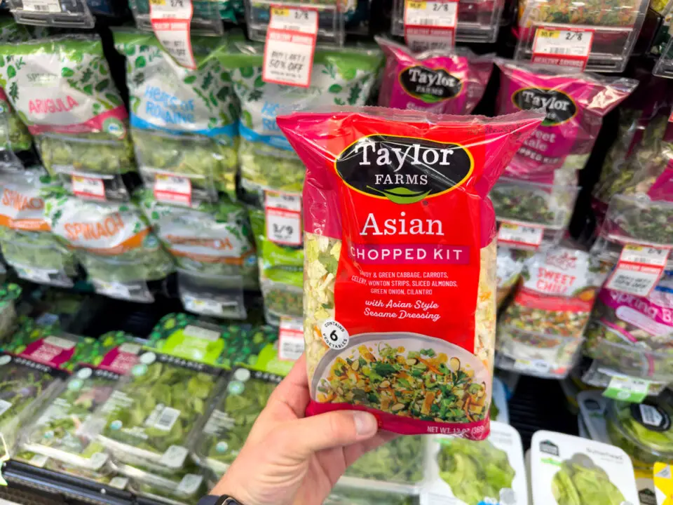 Taylor Farms products are sold at retailers throughout Southern California. None of the company's branded salad kits contain iceberg lettuce. Photo by Jammer Gene