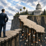 The state's next governor and fiscal leaders will face alifornia's structural budget deficit and other financial challenges. The Coast New graphic/AI
