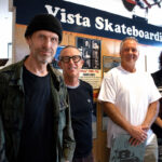 Damon Way, Matt Hensley, Brennand Schoeffel, and Mario Rubacalba, known as the Vista Skate Locals back in the 1980s, are all featured in the Vista Skateboarding Society show at the Vista Civic Center. Photo by Leo Place