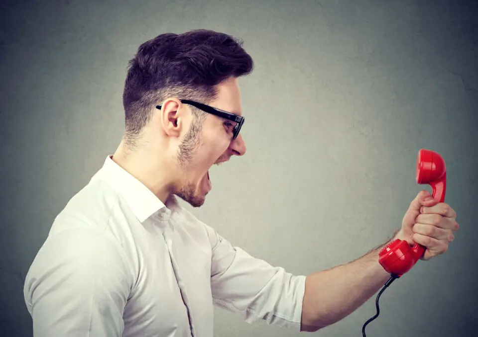 Most people just want to be heard, so allow customers to explain the problem without interruption. Stock photo