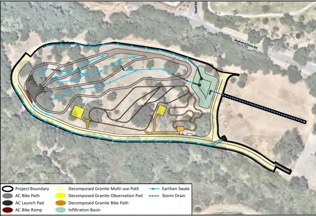 Plans for the John Masson Memorial Bike Park at Jesmond Dene Park in Escondido. Courtesy photo