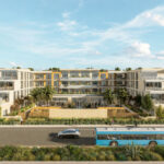 A rendering shows the proposed 87-unit Camino Condos development along El Camino Real in Encinitas. Courtesy image