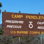 The entrance sign to Marine Corps Base Camp Pendleton.
