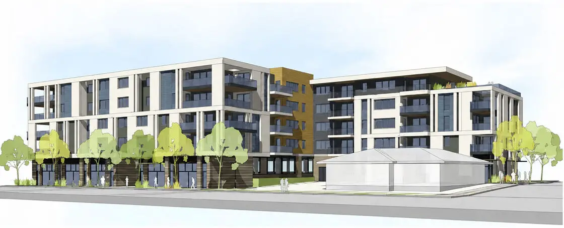 A rendering of a proposed five-story mixed-use development approved by the Carlsbad City Council on July 28 at 840 Carlsbad Village Drive. Courtesy rendering