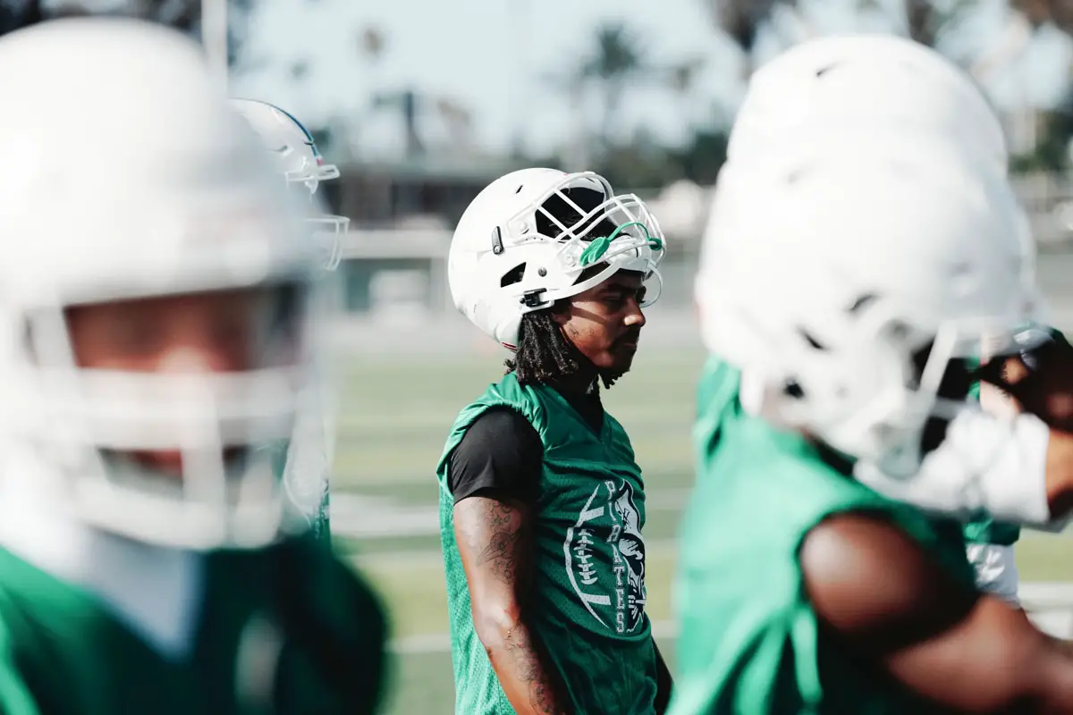 Oceanside High School football players take part in a summer practice ahead of the 2026 season. Courtesy photo/OHS