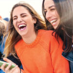 Laughing involves diaphragmatic breathing, giving you a bit of a workout. Stock photo