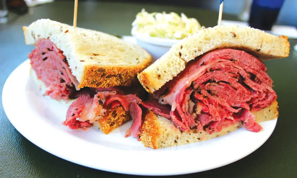 Milton’s most popular sandwich, with pastrami piled high on fresh house-made rye bread. Photo by Rico Cassoni
