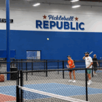 Players take to the courts at Pickleball Republic Carlsbad South, which features 10 indoor and two outdoor courts and is preparing to celebrate its grand opening Aug. 22. Photo by Cameron Adams