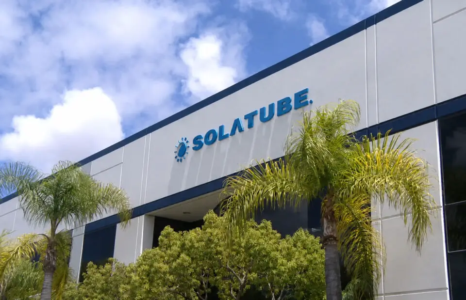 Solatube International’s manufacturing facility in Vista. Screenshot/CBS8