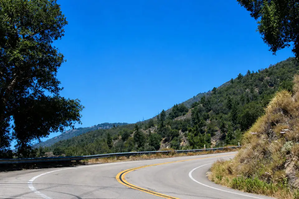 South Grade Road winds up Palomar Mountain, where human remains were found along an embankment Aug. 12. Photo by Samantha Nelson
