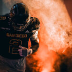 The San Diego Strike Force defeated the Tucson Sugar Skulls 54-47 on Aug. 2 to earn the franchise's first home playoff victory. Courtesy photo/San Diego Strike Force