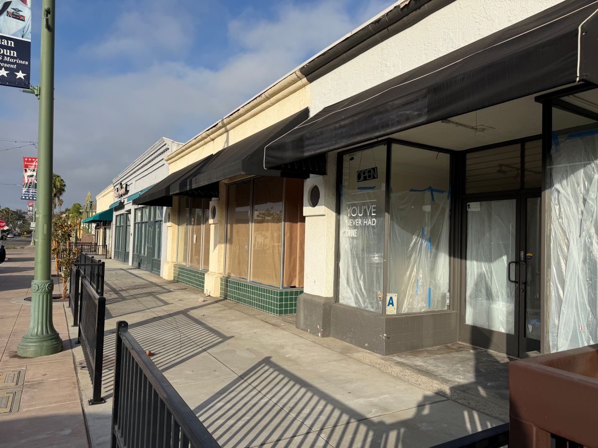 The buildings at 138 to 158 W. Grand Ave. in downtown Escondido were recently purchased by new owners. Photo by Samantha Nelson