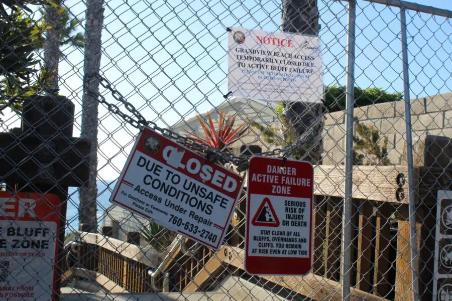 Grandview Beach access closed after bluff collapse