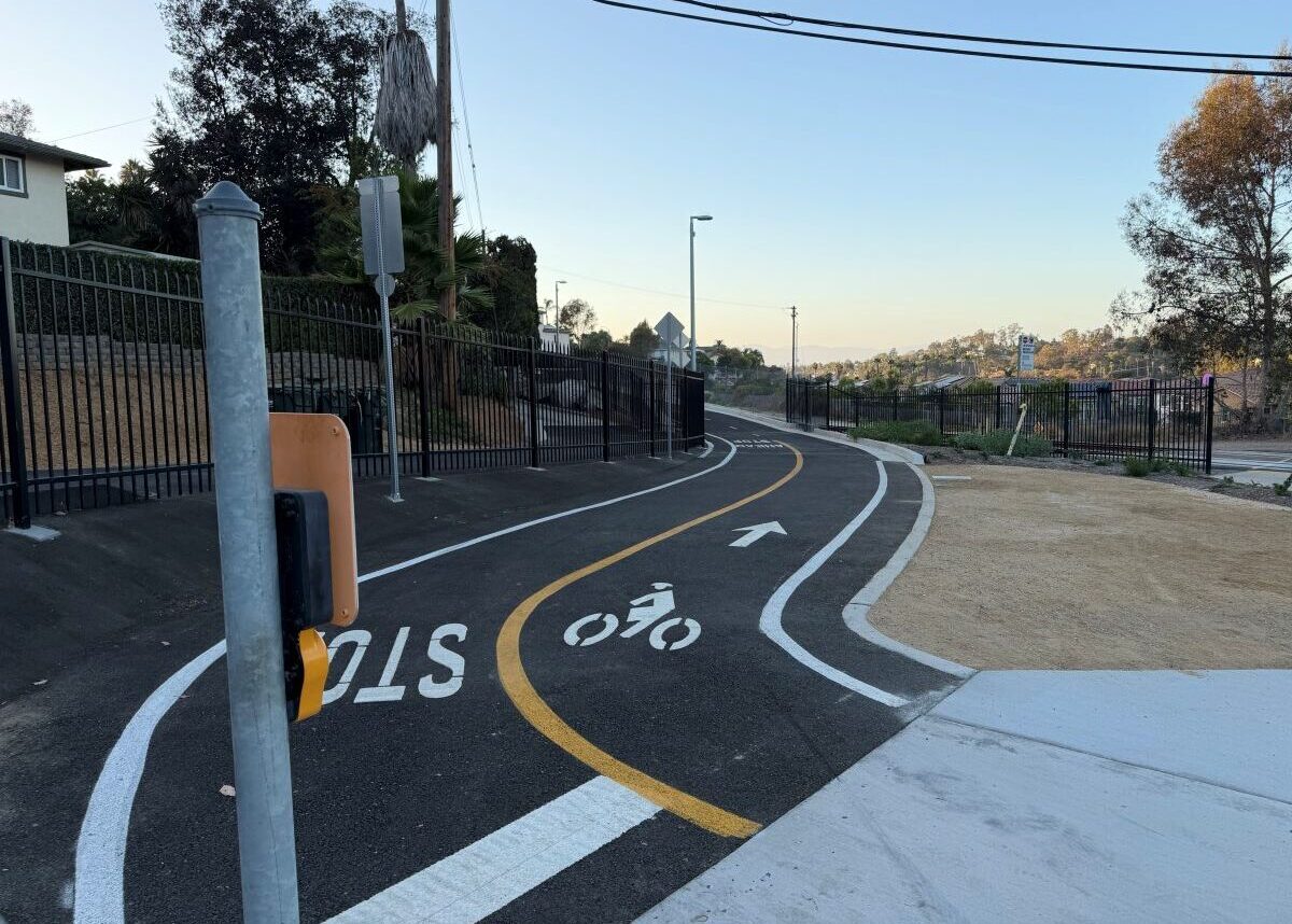 A new segment of the Inland Rail Trail recently opened between Mar Vista and Civic Center Drive in Vista. Photo by Samantha Nelson