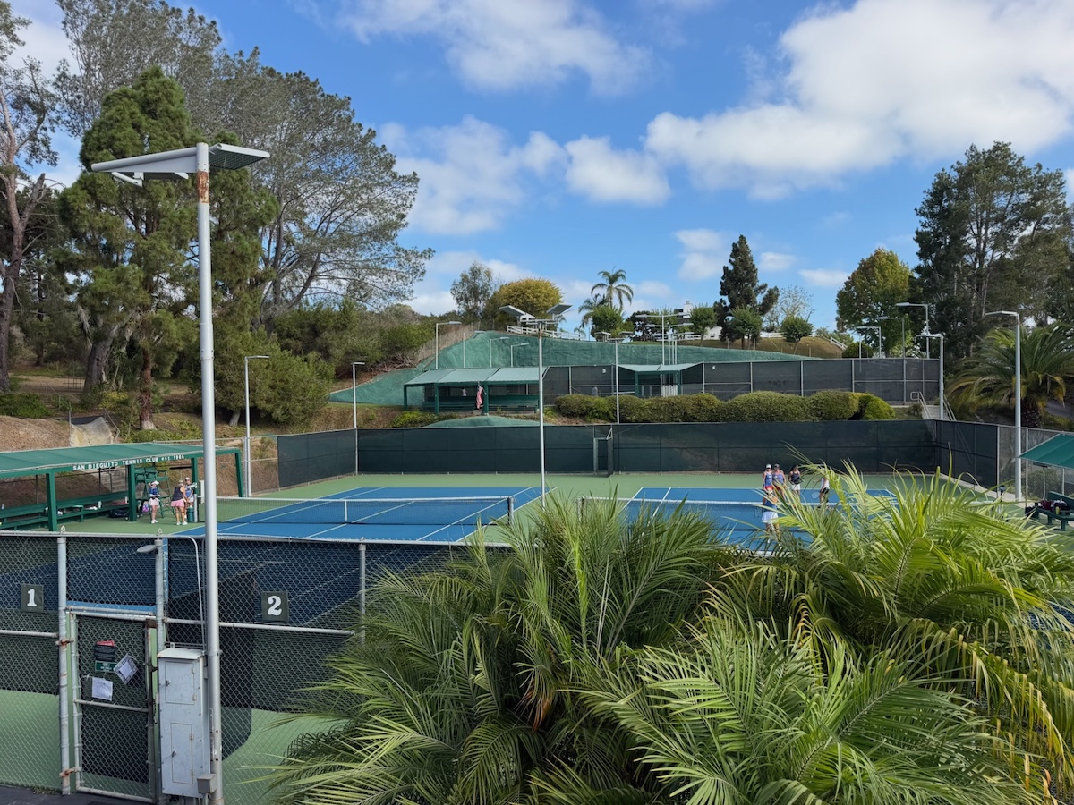 Courts 1 and 2 at the San Dieguito Tennis Club