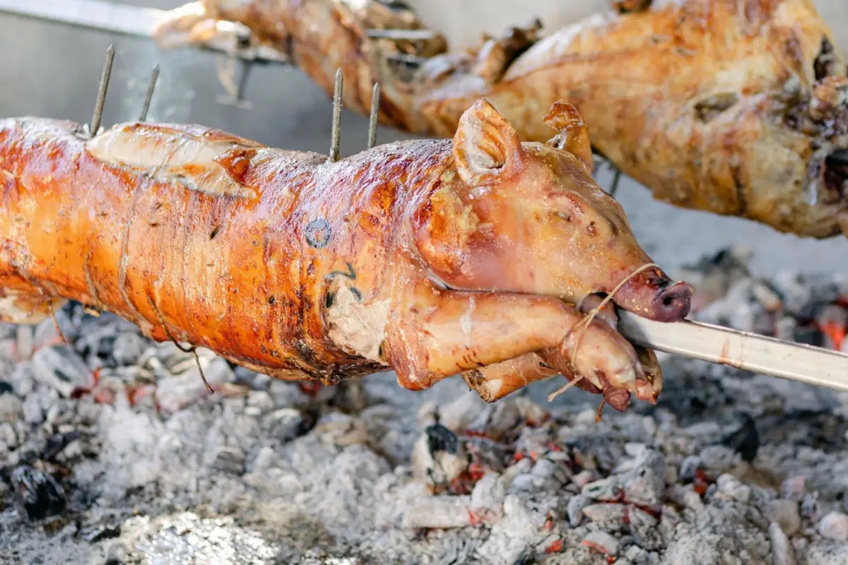 A pig is slow-roasted at a previous Serb Fest in San Marcos. Photo courtesy St. Petka Serbian Orthodox Church