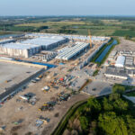 Microsoft’s Fairwater AI data center under construction in Mount Pleasant, Wisconsin, in 2025. Photo by Southport Images