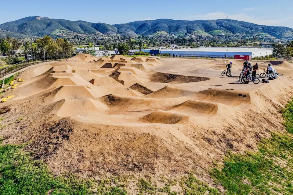 Bradley Bike Park in San Marcos briefly closed last week after city staff discovered a cut gate lock and damage to several jumps. Courtesy photo/City of San Marcos