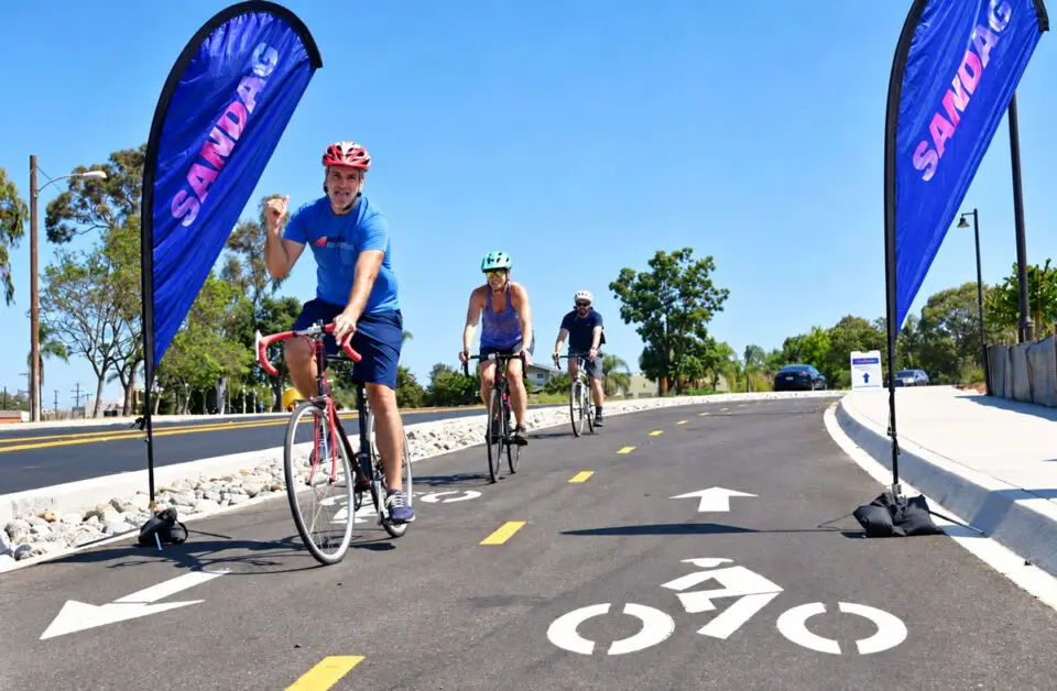 Cyclists will follow the Inland Rail Trail on Sept. 26 in Vista during a group ride marking the opening of a new 1.1-mile segment. Courtesy photo/SANDAG