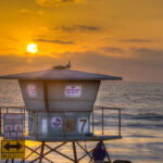 An Oceanside lifeguard tower overlooks the beach. Photo by Richard Shelton