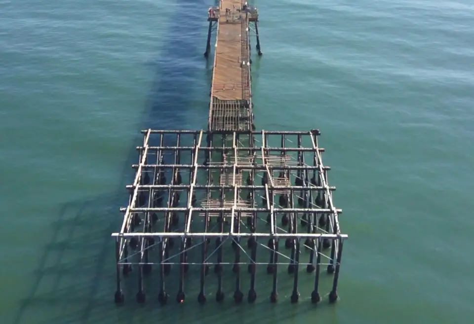 Oceanside is currently seeking bids to stabilize the hammerhead end of the historic Oceanside pier. Courtesy photo/City of Oceanside