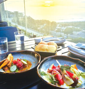Amazingly fresh salads and Yuzu Honey Parker Rolls delight at VAGA. Photo by David Boylan