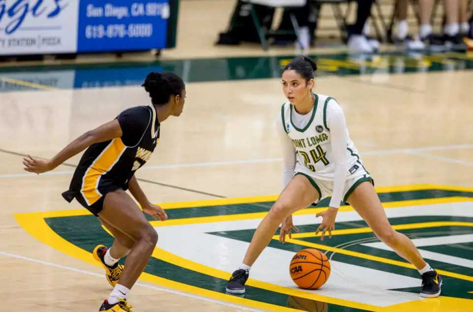 Former Cathedral Catholic standout Izzy Navarro will join San Diego State after earning honorable mention All-American honors last season at Point Loma Nazarene. Photo by Shannon Hardy/PLNU