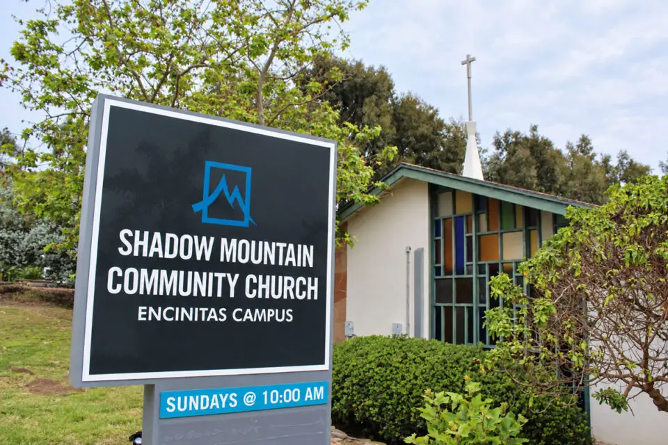 A new housing development will replace Shadow Mountain Community Church along Santa Fe Drive directly across from San Dieguito Academy. Photo by Samantha Nelson