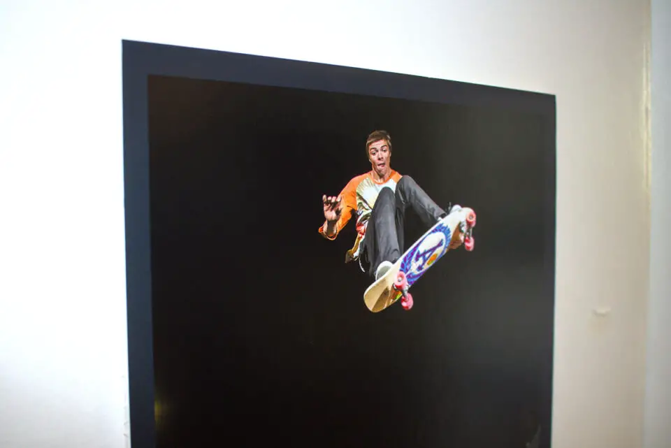 Photos and memorabilia capturing Vista’s skateboarding history and current up-and-coming skaters. File photo/Leo Place