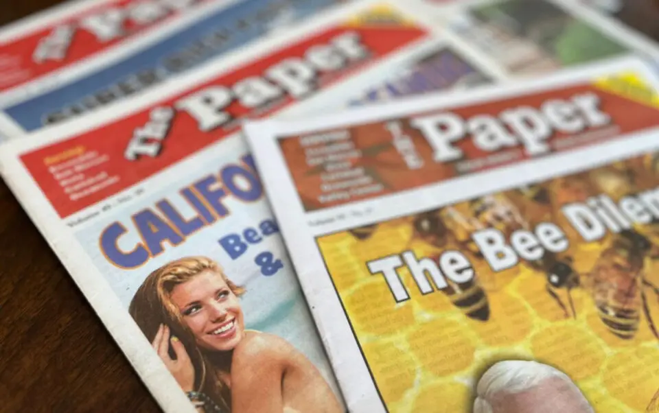 Roadrunner Publications has acquired The Paper, a weekly newspaper serving North County San Diego. Screenshot/CBS8