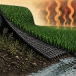 Artificial turf can conserve water but raises concerns about heat, microplastics and environmental impacts. The Coast News graphic/AI