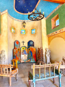 Called The Abbey, this chapel on the grounds of the Allegretto Vineyard Resort was designed by hotel owner Douglas Ayres to be a space for both reflection and celebration. Photo by E’Louise Ondash