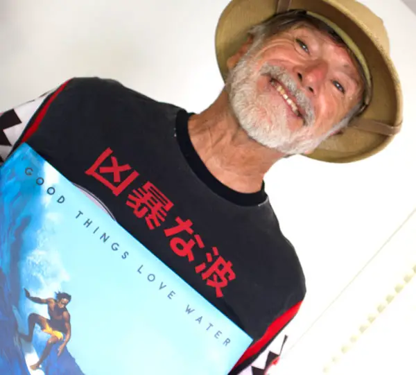 The author with his new coffee-table book, "Good Things Love Water." Courtesy photo