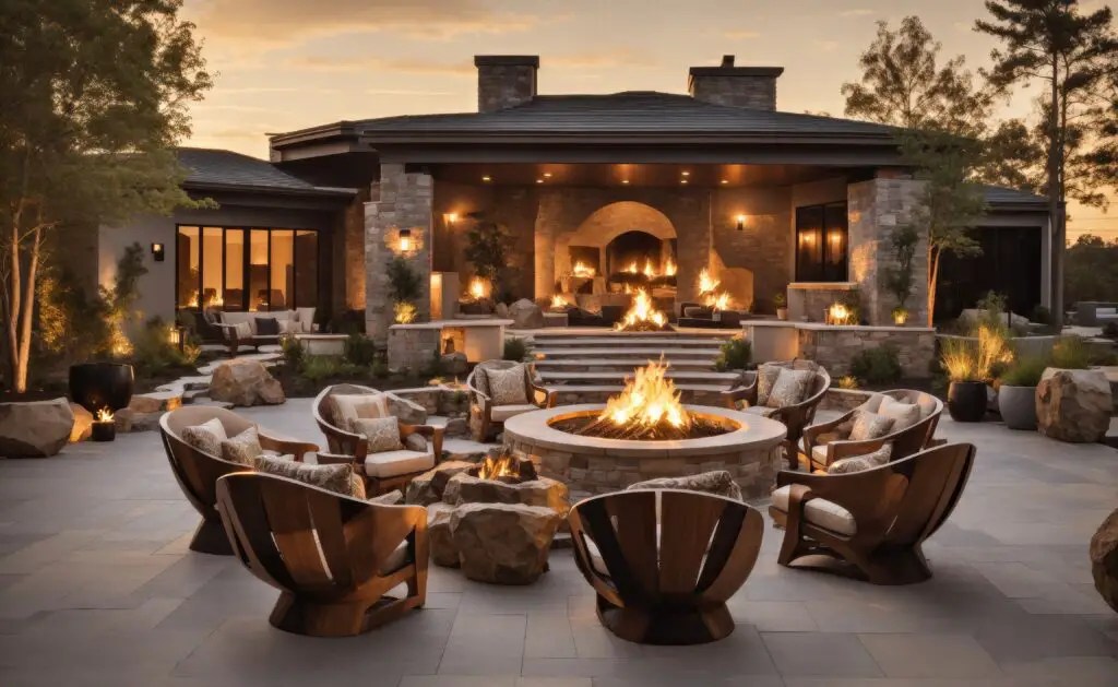 A captivating outdoor seating arrangement with fireside hangout. Courtesy photo/Greenway
