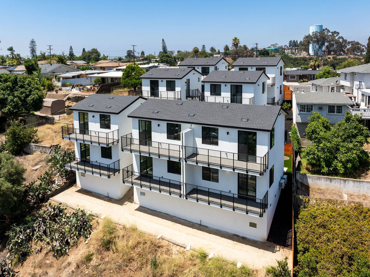 An SDRE project on Boren Street in San Diego’s Redwood Village neighborhood drew opposition over plans for 14 accessory dwelling units on a narrow residential cul-de-sac. Courtesy photo