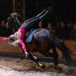 A performer with Cirque Ma'Ceo rides during a recent show. Courtesy photo / Cirque Ma'Ceo