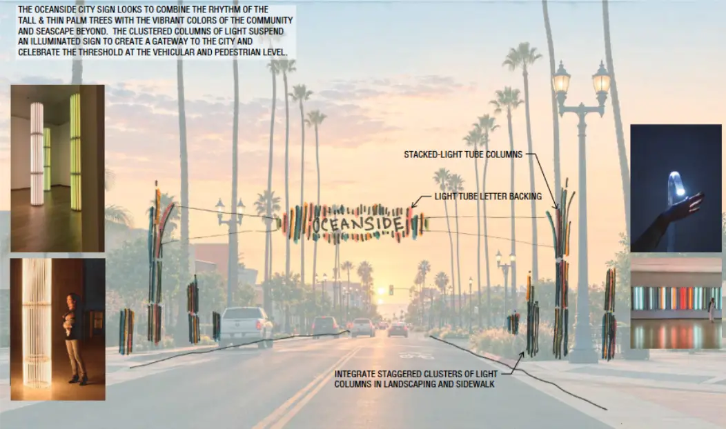 Oceanside's Concept 1 for its proposed overhead archway sign project. Courtesy photo