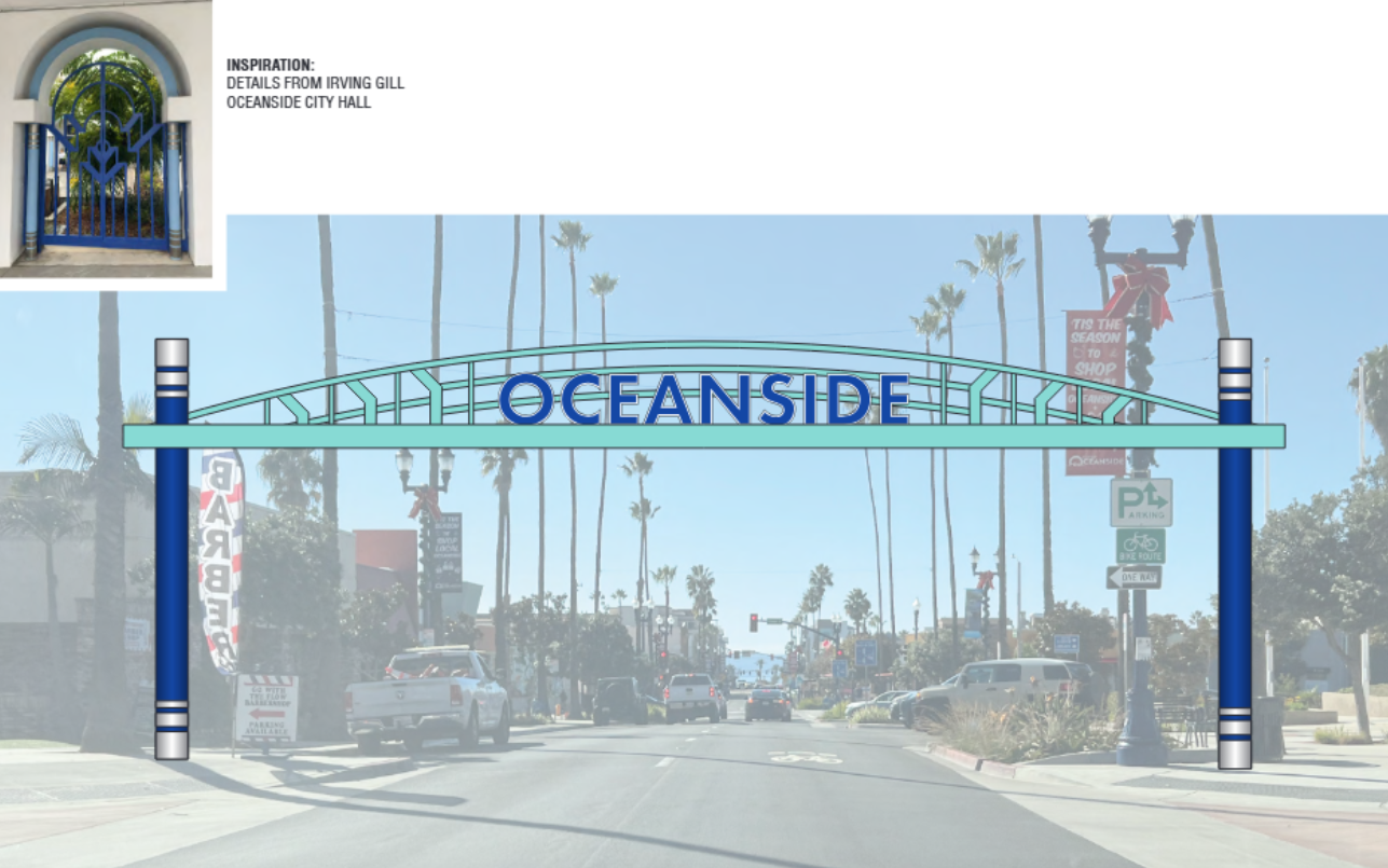Oceanside's Concept 2 of the overhead archway project. Courtesy photo